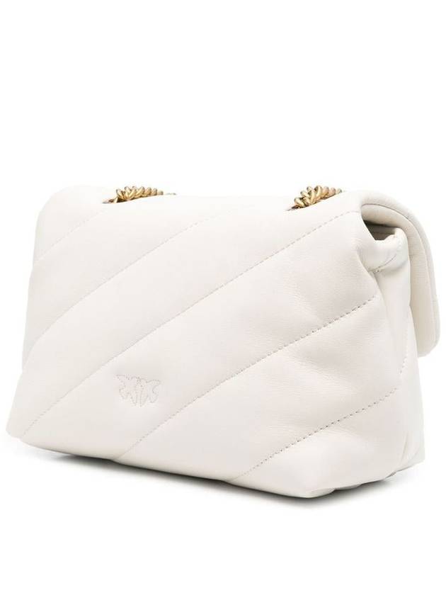 Women's Puff Maxi Quilted Mini Love Shoulder Bag White - PINKO - BALAAN 3