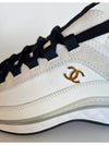 Mixed Fibers Velvet Calfskin Low Top Sneakers Ivory - CHANEL - BALAAN 7