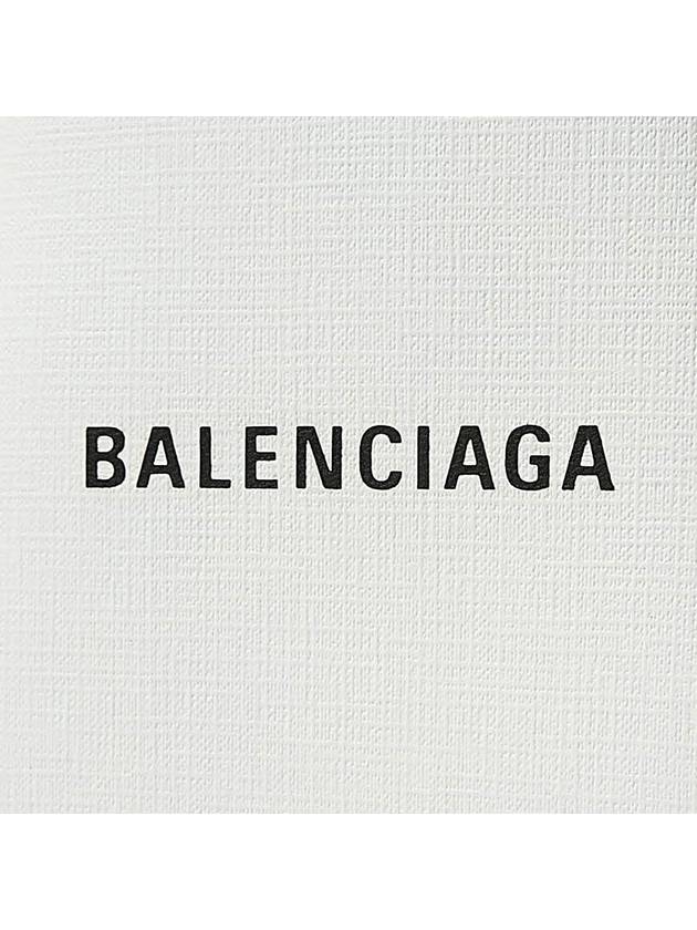 Logo Leather Phone Holder Mini Bag White - BALENCIAGA - BALAAN 7