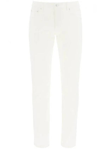 Embroidered Logo Straight Pants White - ALEXANDER MCQUEEN - BALAAN 1