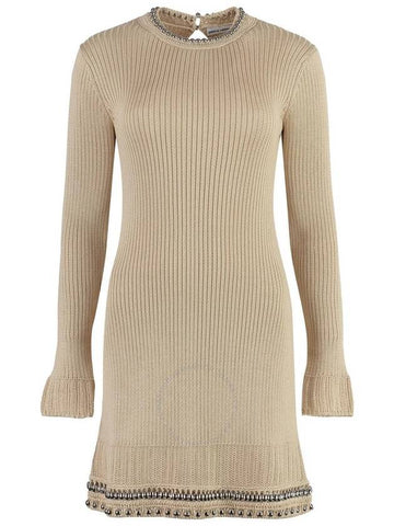 Rabanne Open Knit Embellished Mini Dress, Size X-Small - PACO RABANNE - BALAAN 1