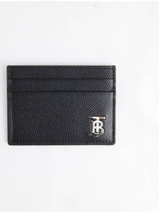 TB Logo Leather Card Wallet Black - BURBERRY - BALAAN 2