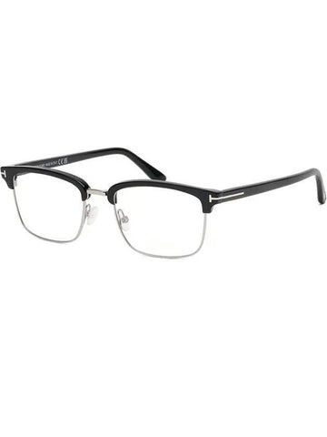 Eyewear Half Rim Eyeglasses Black Silver - TOM FORD - BALAAN 1