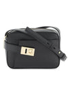 Calfskin Leather Camera Shoulder Bag Black - SALVATORE FERRAGAMO - BALAAN 1