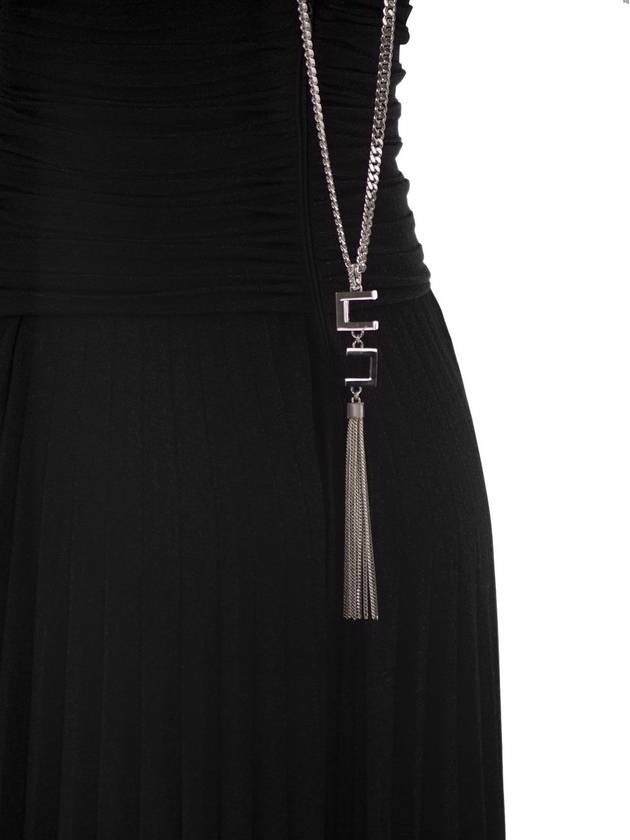 Red carpet lurex jersey dress with necklace - ELISABETTA FRANCHI - BALAAN 4