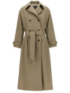 Double Brested Twill Cotton Trench Coat Beige - A.P.C. - BALAAN 2