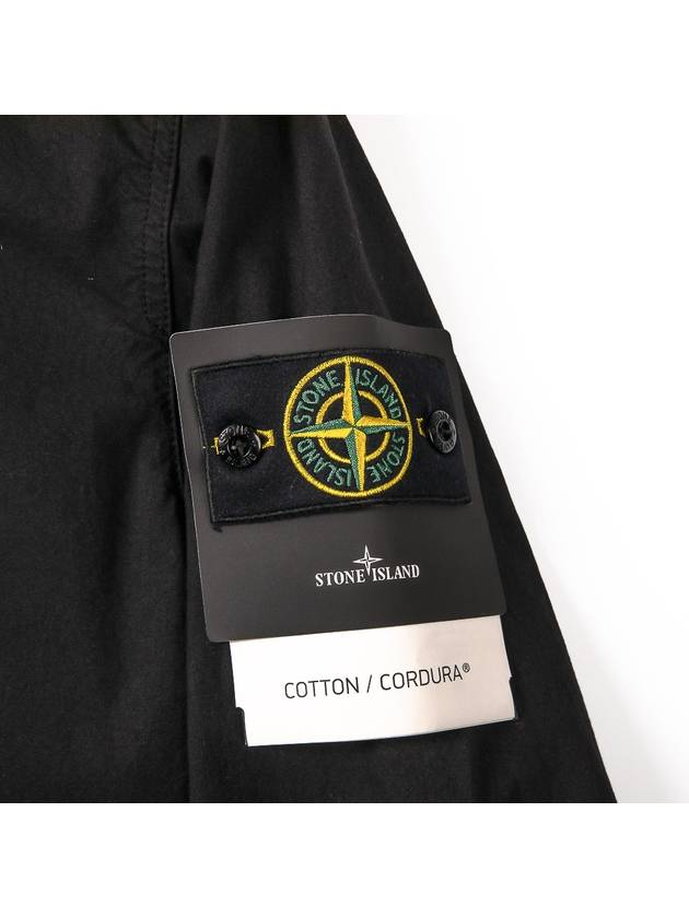 Wappen Patch Cordura Cotton Hooded Jacket Black - STONE ISLAND - BALAAN 6