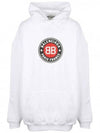 BB logo oversized hooded top white - BALENCIAGA - BALAAN.