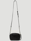 GG Silver Tone Marmont Quilted Top Zipper Leather Mini Shoulder Bag Black - GUCCI - BALAAN 4