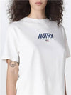 Iconic Logo Patch Short Sleeve T-Shirt White - AUTRY - BALAAN 3