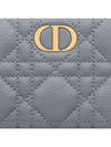 Caro Dahlia Supple Cannage Calfskin Half Wallet Cloud Blue - DIOR - BALAAN 6