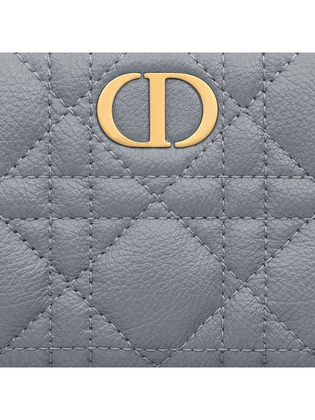 Caro Dahlia Supple Cannage Calfskin Half Wallet Cloud Blue - DIOR - BALAAN 6