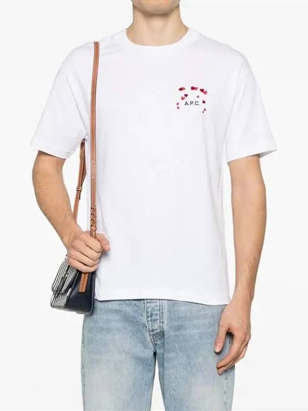 Heart Logo Cotton Short Sleeve T-Shirt White - A.P.C. - BALAAN 3