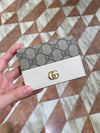 GG Marmont Supreme Canvas Bifold Card Wallet White - GUCCI - BALAAN 3