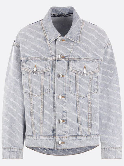 Women's Logo Print Denim Jacket - ALEXANDER WANG - BALAAN 2