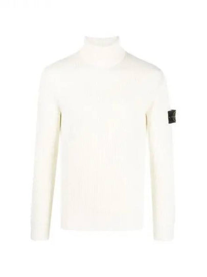 Men's Logo Patch Turtleneck White - STONE ISLAND - BALAAN 2