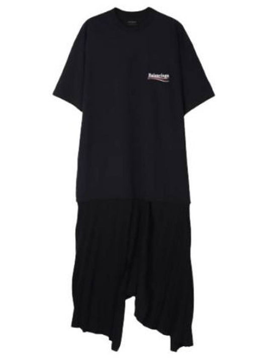 One Piece Logo Pleated T-Shirt One Piece - BALENCIAGA - BALAAN 1