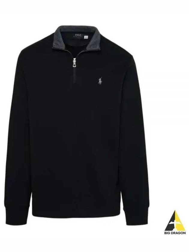 Logo Half Zip-up Sweatshirt Black - POLO RALPH LAUREN - BALAAN 2