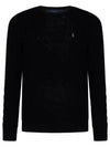 Embroid Logo Cable Knit Top Black - POLO RALPH LAUREN - BALAAN 2