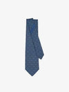 Gancini Print Silk Tie Navy Blue - SALVATORE FERRAGAMO - BALAAN 3