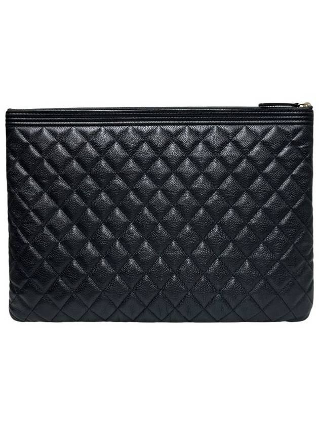 A84407 Cavier Skin Boy Vintage Gold Plated Large Clutch - CHANEL - BALAAN 3