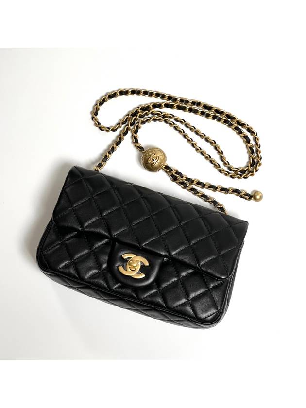 24 Year New Mini Gold Ball Shoulder Bag Black AS1787 - CHANEL - BALAAN 7