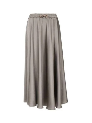 Women s Glossy Flare Skirt Dark Brown 271165 - HERNO - BALAAN 1