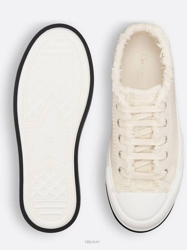 Walk'n Platform Cotton Canvas Low Top Sneakers Beige - DIOR - BALAAN 7