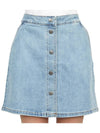 Paula Denim A-line Skirt Wash Indigo - A.P.C. - BALAAN 9