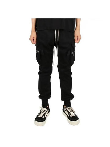 Slim Cut Cargo Track Pants Black - RICK OWENS - BALAAN.