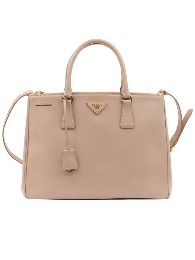 Pink Beige Saffiano Lux Gold Triangle 2WAY BN2274 - PRADA - BALAAN 1