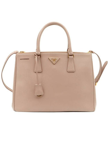 Pink Beige Saffiano Lux Gold Triangle 2WAY - PRADA - BALAAN 1