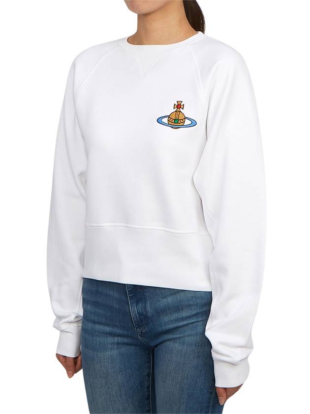 Athletic Cropped Sweatshirt White - VIVIENNE WESTWOOD - BALAAN 5