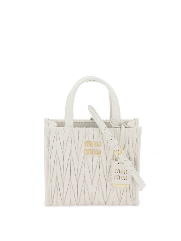 Matelasse Nappa Leather Tote Bag White - MIU MIU - BALAAN 1