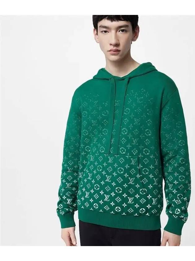 Monogram Gradient Cotton Hoodie Green - LOUIS VUITTON - BALAAN 4