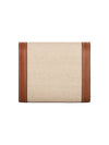 Women's Triomphe Small Textile Calfskin Wallet Natural Tan - CELINE - BALAAN 4