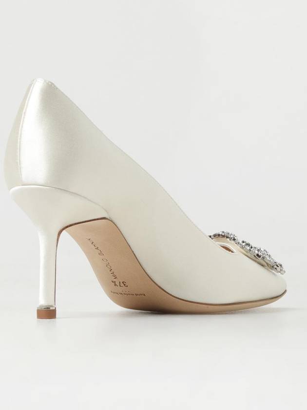 Manolo Blahnik Hangisi pumps in satin with jewel buckle - MANOLO BLAHNIK - BALAAN 3