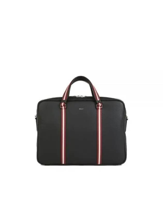 stripe detail zipper brief case black - BALLY - BALAAN 1