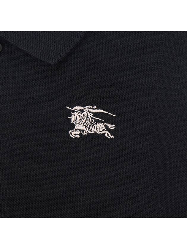 Kids Cotton Polo Shirt Black - BURBERRY - BALAAN 6