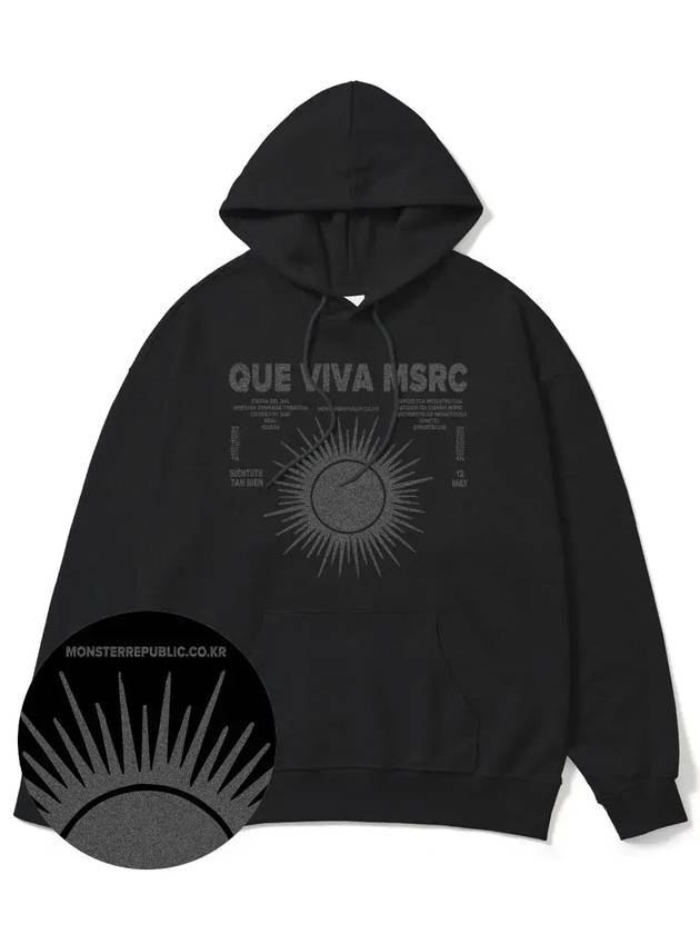 Viva MSRC Gray Overfit Hoodie Black - MONSTER REPUBLIC - BALAAN 1