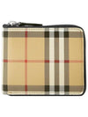 Vintage Check Zipper Round Half Wallet Beige - BURBERRY - BALAAN 1