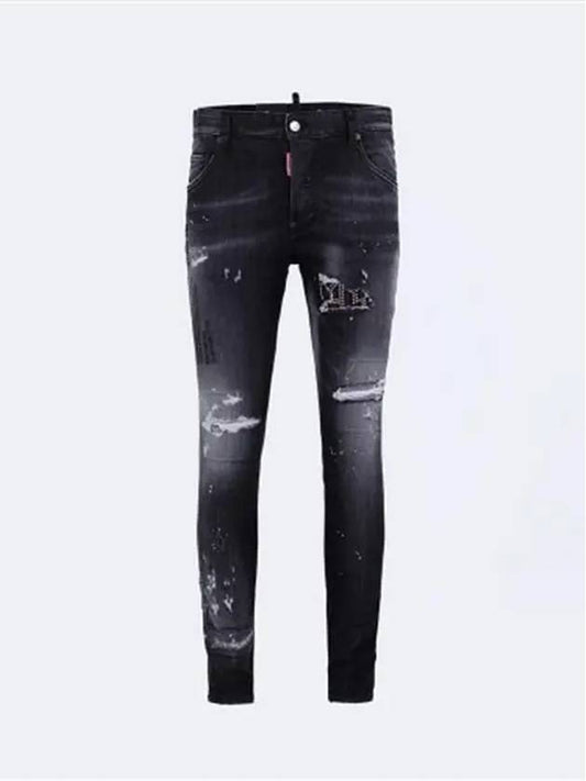 Men's Super Twinkie Skinny Jeans Black - DSQUARED2 - BALAAN.