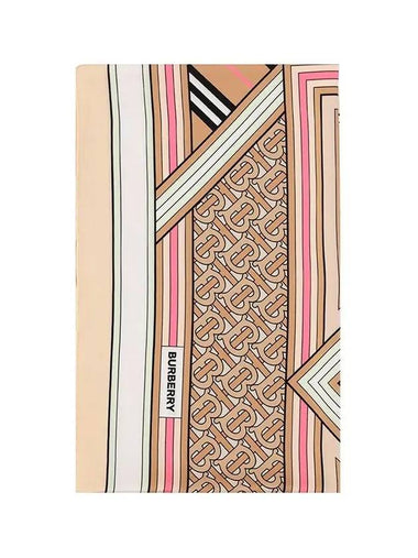 Montage Print Silk Square Scarf Beige Pale Pink - BURBERRY - BALAAN 1