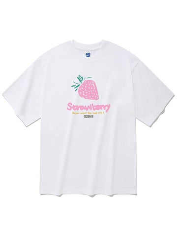 20 count pink strawberry short sleeve tshirt white - RADINEO - BALAAN 1