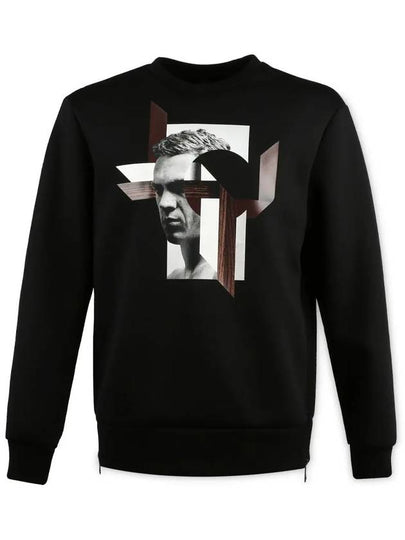 Steve Mcqueen Print Neoprene Sweatshirt Black - NEIL BARRETT - BALAAN 2