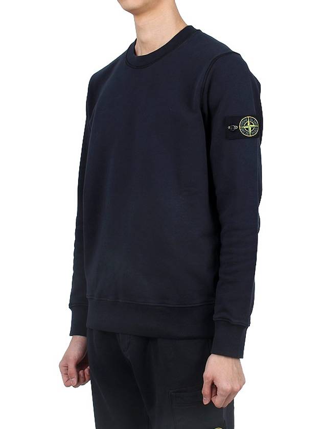 Wappen Patch Garment Dyed Sweatshirt Navy - STONE ISLAND - BALAAN 4