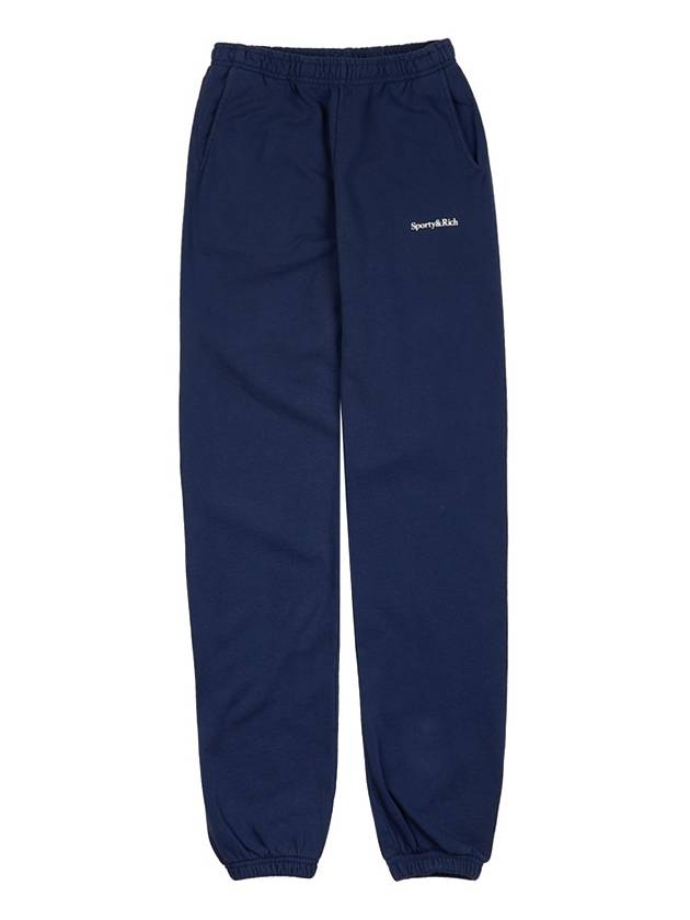 Wellness Club Sweatpants WELLNESS CLUB FLOCKED SWEATPANT NAVYCREAM - SPORTY & RICH - BALAAN 10