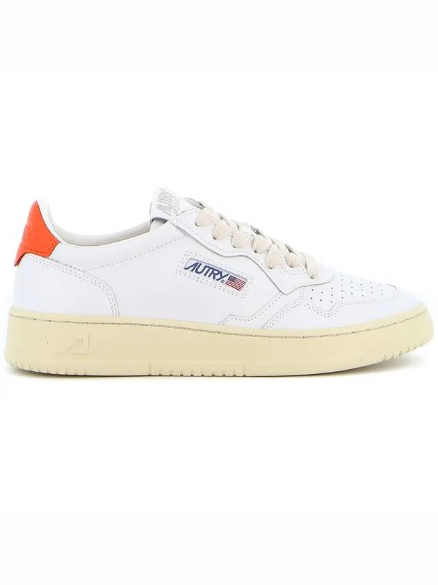 Men's Medalist Low Top Sneakers White Orange - AUTRY - BALAAN 3