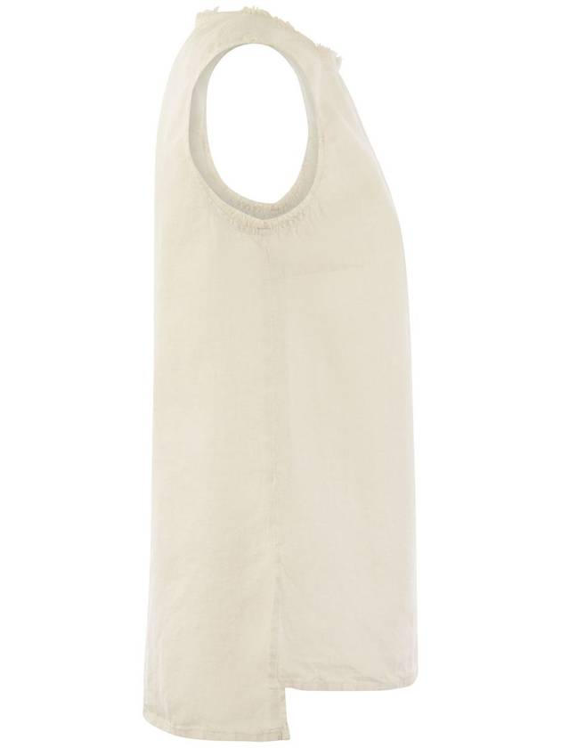 Sleeveless linen top - PESERICO - BALAAN 3