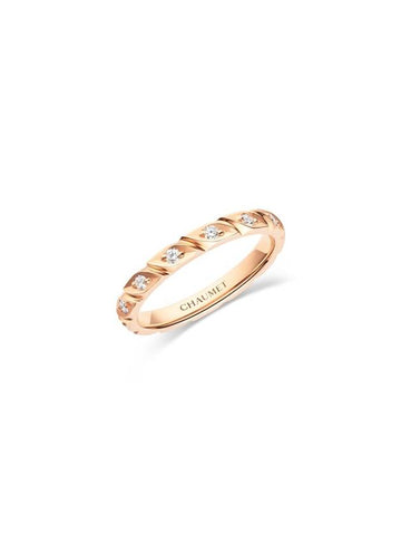 Torsade de Chaumet Wedding BandRose Gold Diamond 082726 - CHAUMET - BALAAN 1